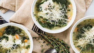 Kale egg soup recipe
